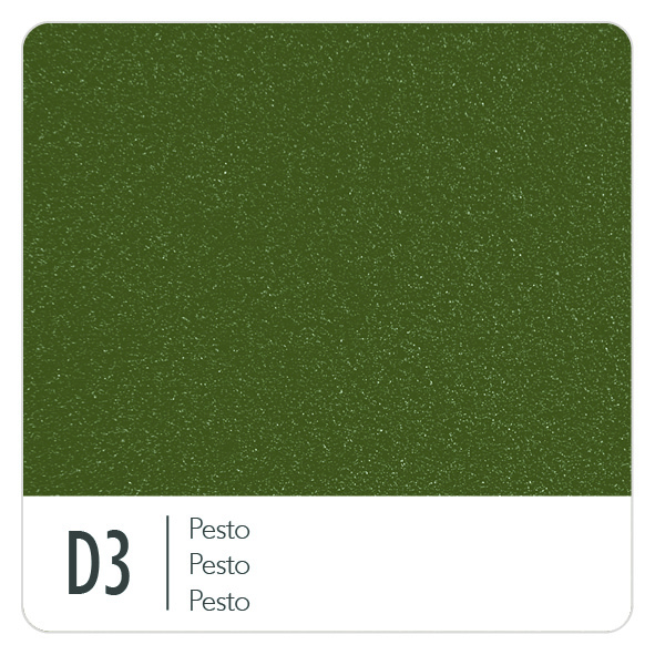 Metal colour swatch for Pesto (D3)