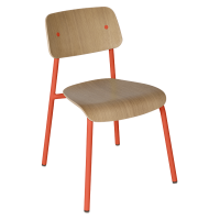 Studie oak chair in Capucine