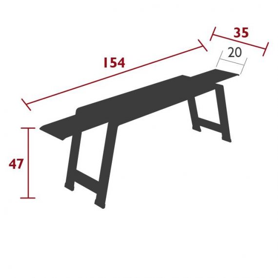 Origami bench dimensions