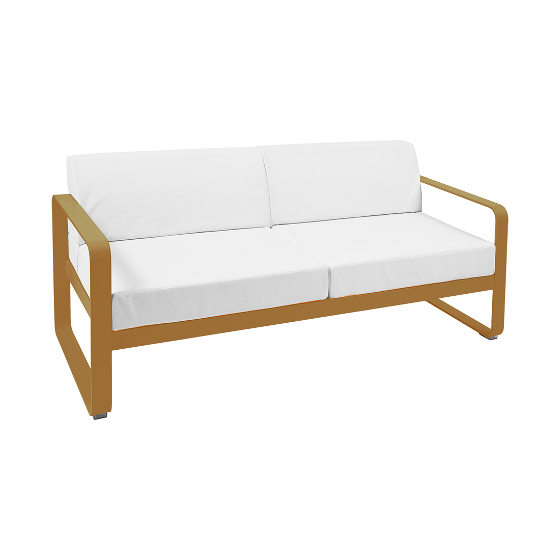 Bellevie two-seater sofa in Gingerbread with Off-White cushions