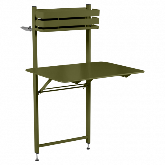 Bistro balcony table 77 × 57 cm in Pesto