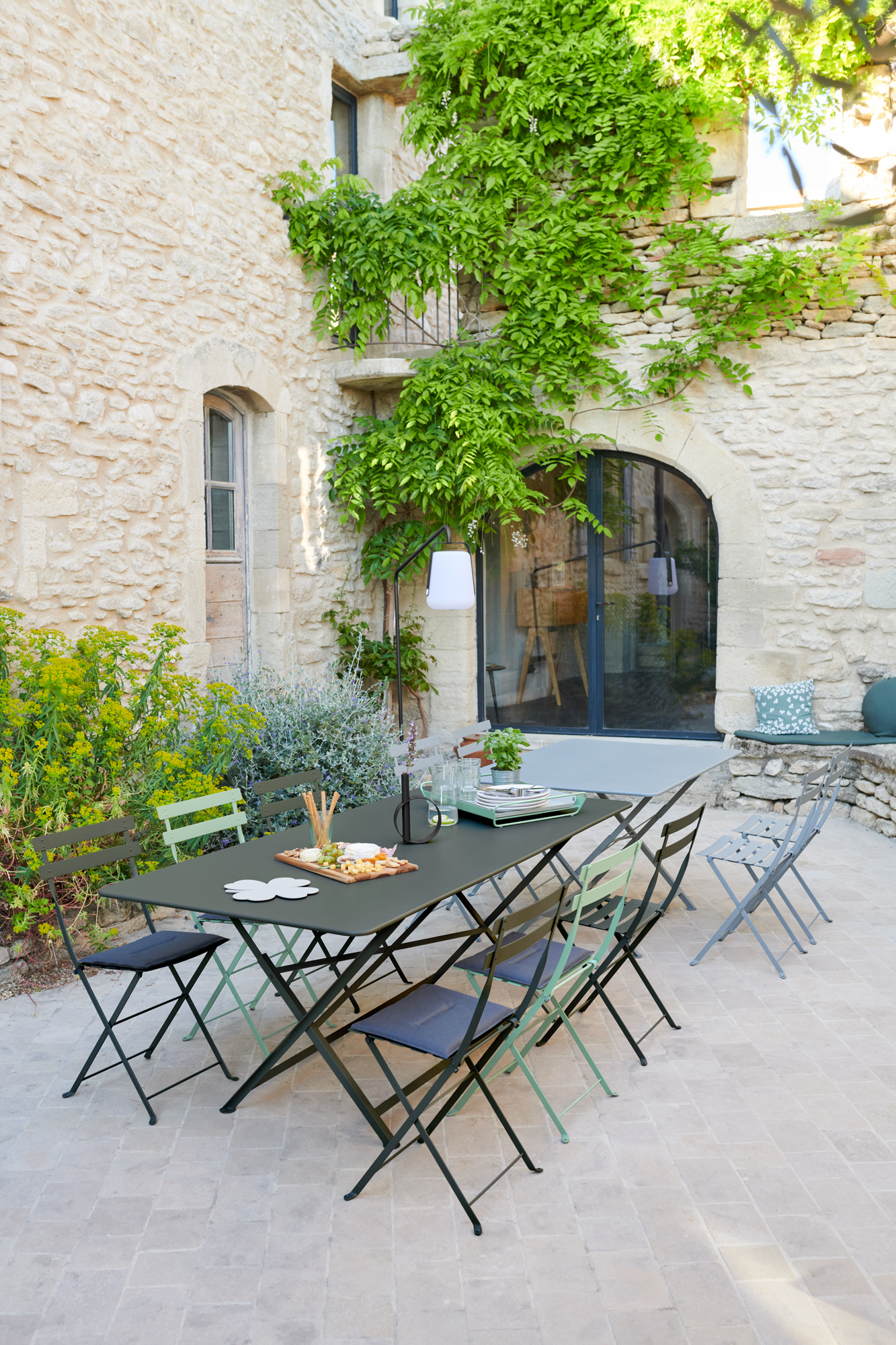 Bistro folding chairs and tables