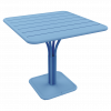 Luxembourg pedestal table in Maya Blue