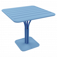 Luxembourg pedestal table in Maya Blue
