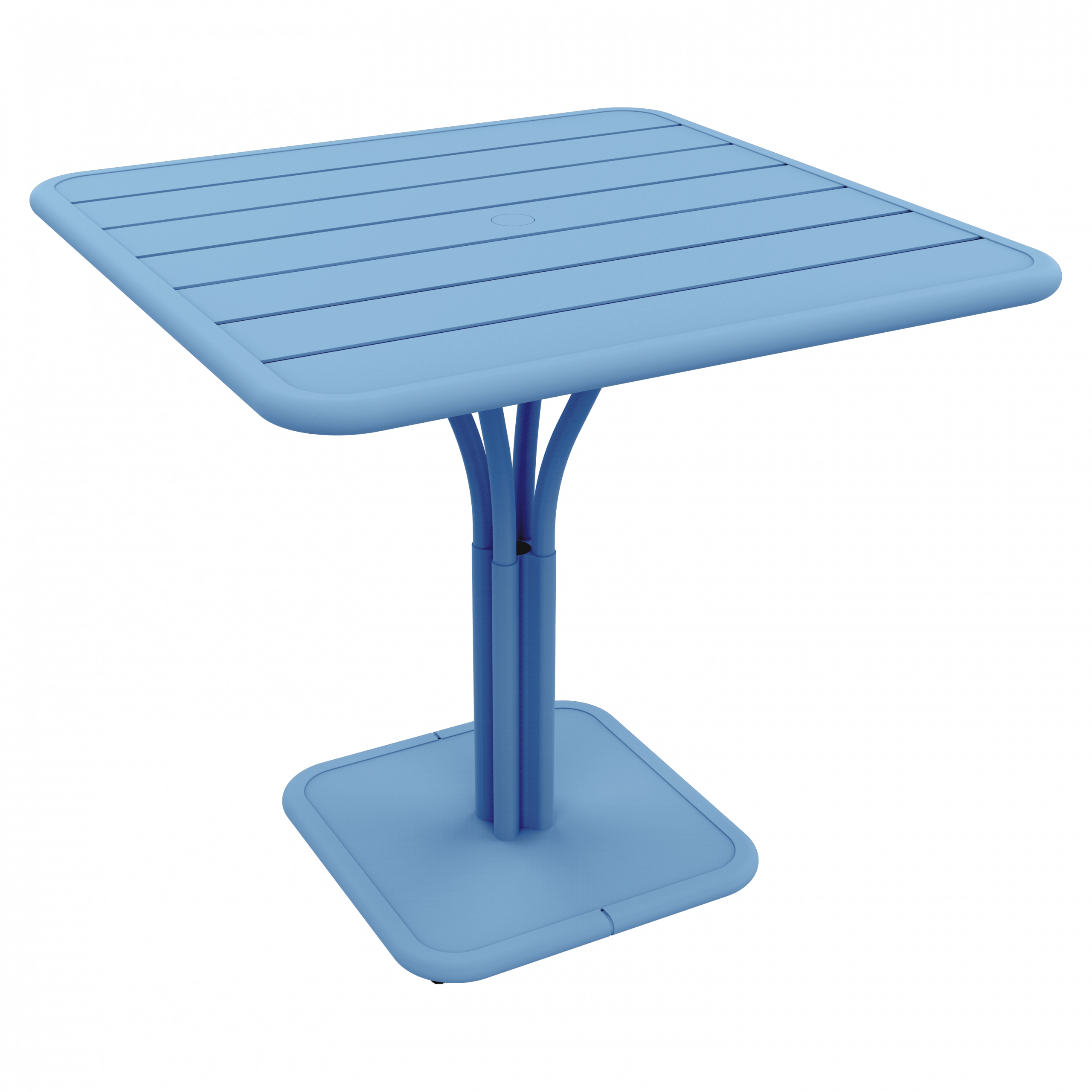 Luxembourg pedestal table in Maya Blue