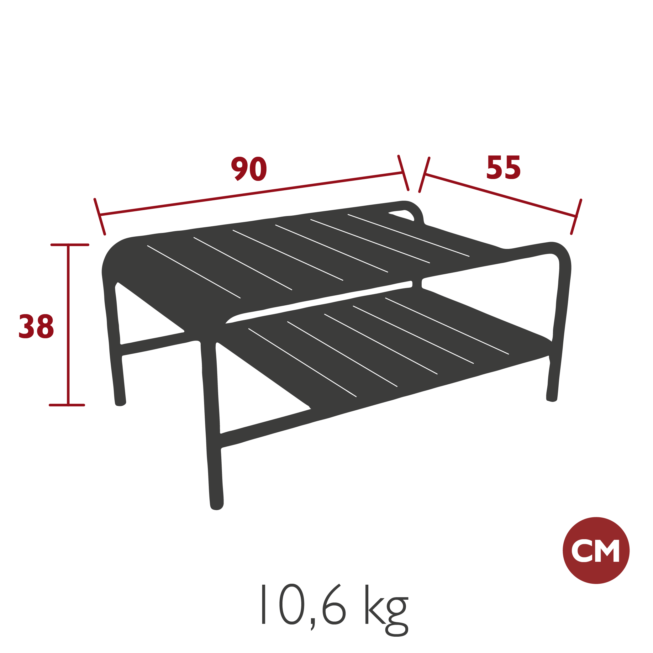 Luxembourg low table dimensions Luxembourg low table dimensions