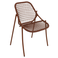 Sixties stacking chair in Red Ochre